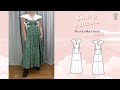 Wes Collar Dress Sewing Video // Digital PDF Sewing Pattern Size UK 2-40 // Luyion