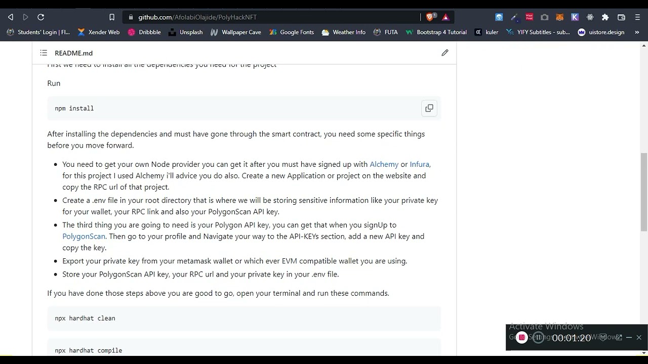NFT mint Video Presentation
