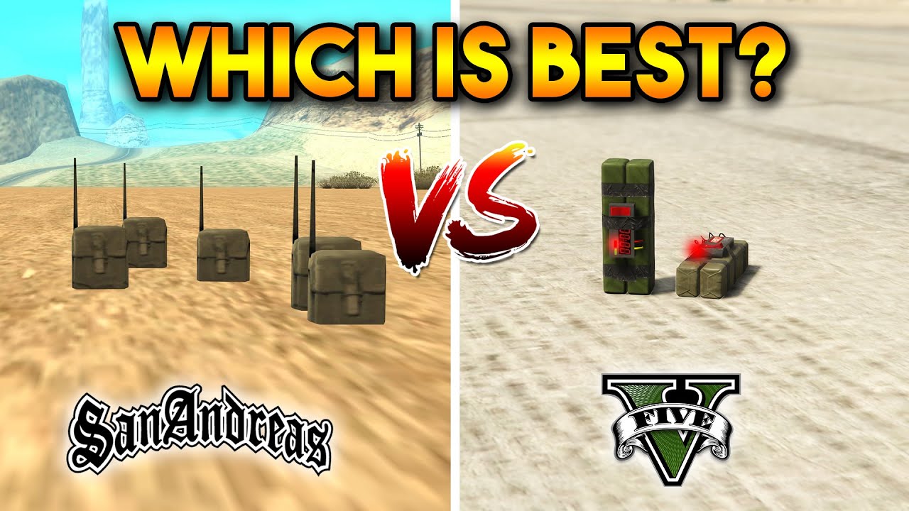 GTA 5 STICKY BOMBS VS GTA SAN ANDREAS SACHET (WHICH IS BEST?)