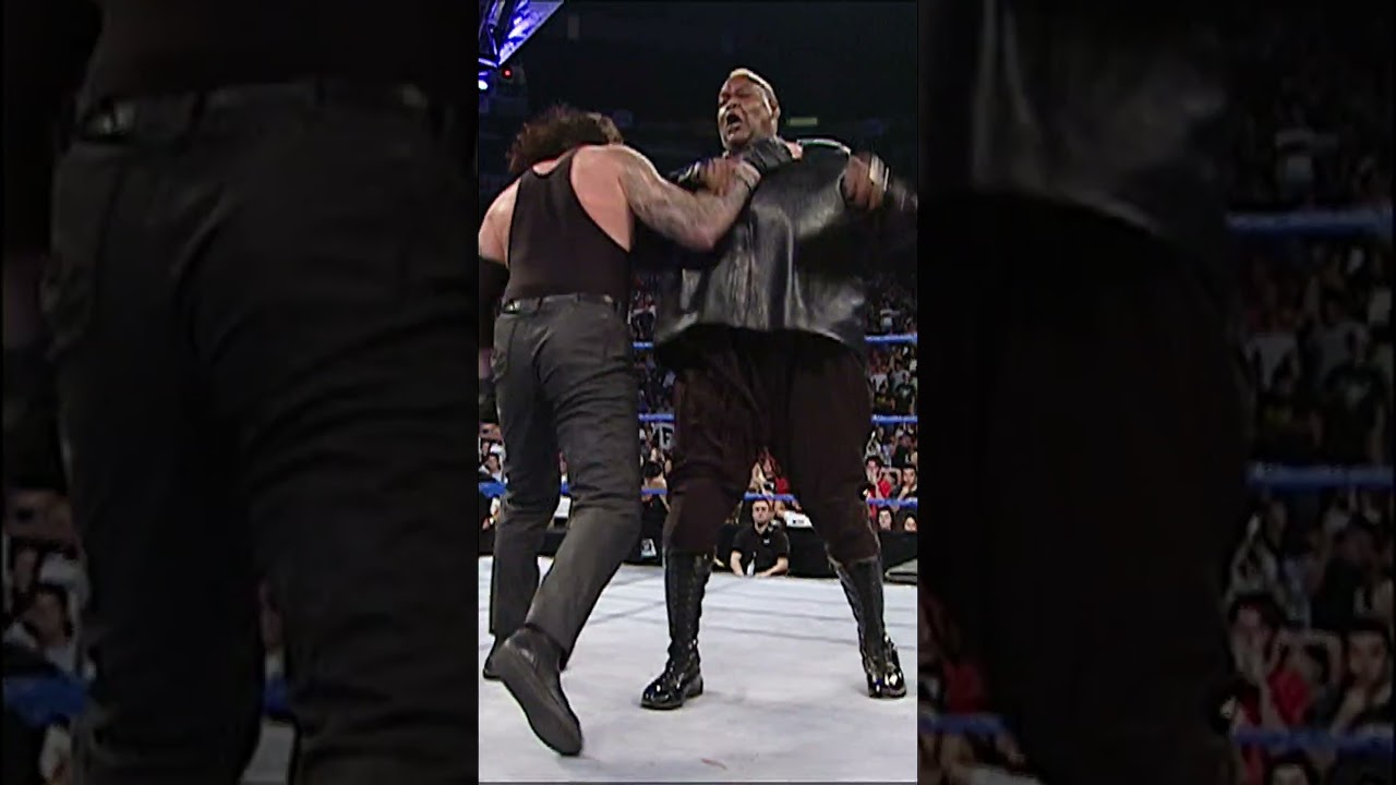 Undertaker plants Viscera with a gargantuan Chokeslam.
