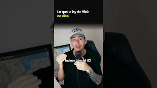 Lo que la ley de Hick NO dice #leydehick #ux #uxdesign #diseñoweb #diseñodeinterfaces