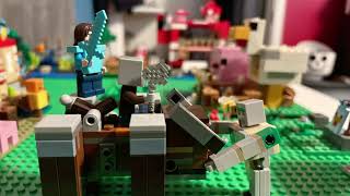 Lego Minecraft stop motion Steve saves the village (part two)