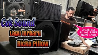 Cek SoUnd LAgu Terbaru Ricko Pillow - DJ Gambang Suling Super Bass Pakai Line Array Brewog Baru