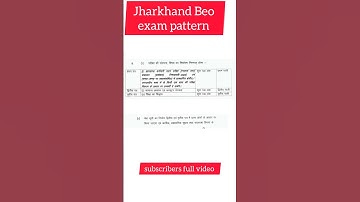 JHARKHAND BEO SYLLABUS AND Exam pattern. प्रखंड शिक्षा अधिकारी 2025