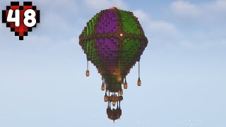 I Built a HOT AIR BALLOON in Hardcore Minecraft 1.20