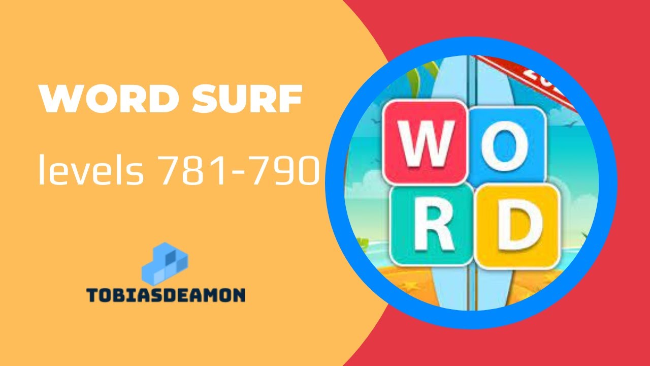 Word Surf - Word Game levels 781-790 ENGLISH | PuzzledCubes.site