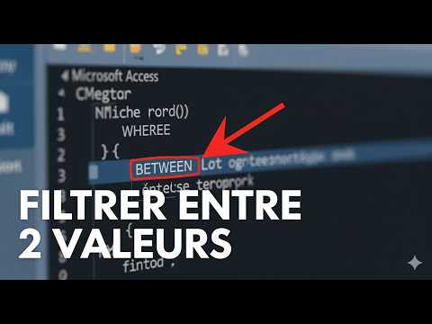 Access SQL : Maîtrisez la clause BETWEEN pour filtrer vos données (Requête Access SQL where 04-017)
