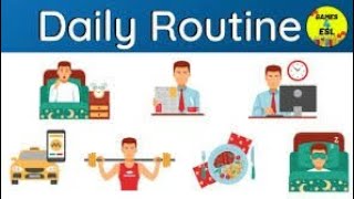 Daily routine in english ،السنة الاولي متوسط الروتين اليومي باللغة بالانجليزية
