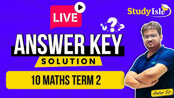 Maths Solutions Answer Key  Class 10 | Part 2 | Standard Maths | Basic Maths  | CBSE Term 2