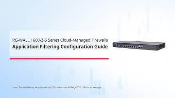 RG WALL-1600-Z-S Series Cloud Managed Firewalls Application Filtering Configuration GuideV1.0