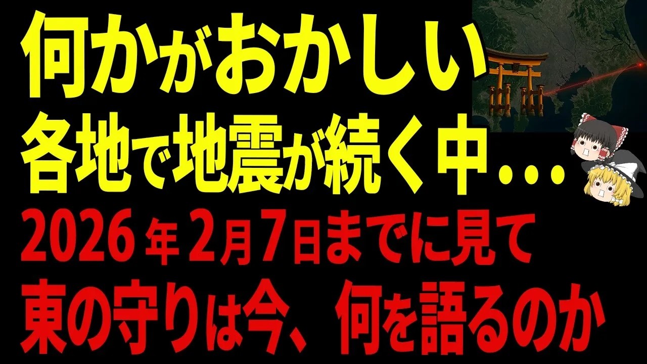 偶然とは思えない地震が続く中鹿島神宮と香取神宮が再び語られる理由ゆっくり解説