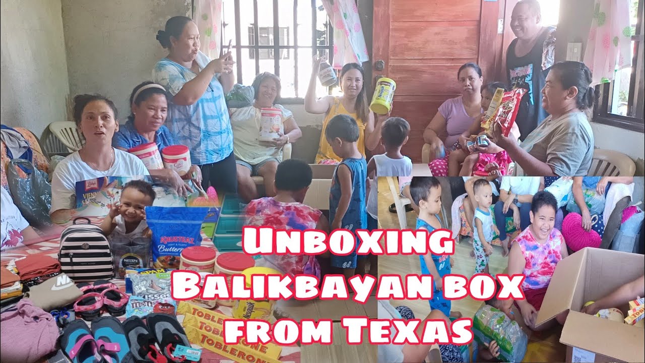 Unboxing Balikbayan box from Houston Texas/ samasama Ang Teampakatan