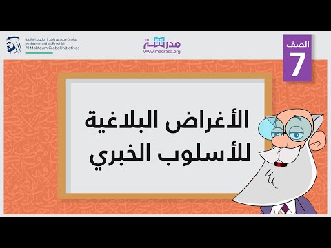 الأغراض البلاغية للأسلوب الخبري | الصف السابع | البلاغة