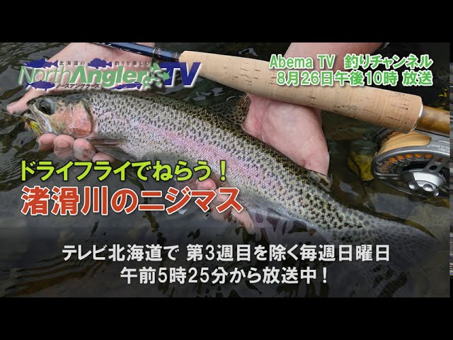 North Angler S Tv 第26回 ドライフライでねらう 渚滑川のニジマス 8月23日 日 放送 月刊つり人ブログ