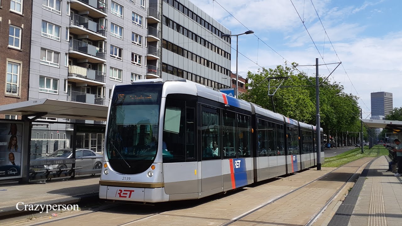 Tram Rotterdam CS - Blijdorp - Schiebroek | RET Lijn 125 en 4 | Cabinerit
