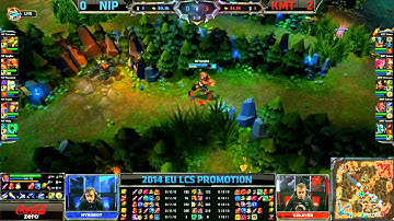 Ninjas in Pyjamas vs Kiedyś Miałem Team Game 3 | 2014 EU LCS Spring Promotion Season 4 | NIP vs KMT