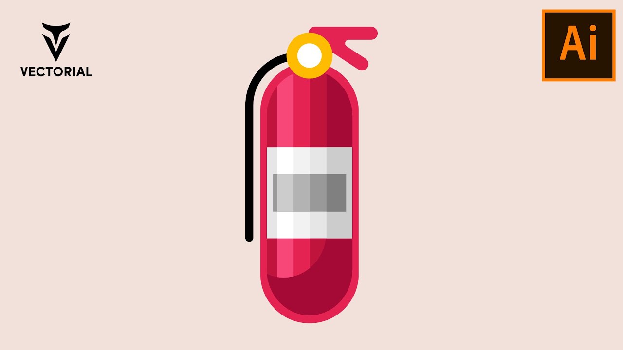 Fire Extinguisher Tutorial In Adobe Illustrator 2020 Illustrator Tutorials Adobe Illustrator Graphic Design Adobe Illustrator