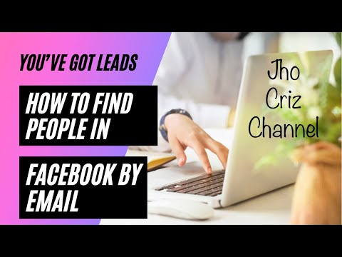 How To Find People In Facebook by Email.
