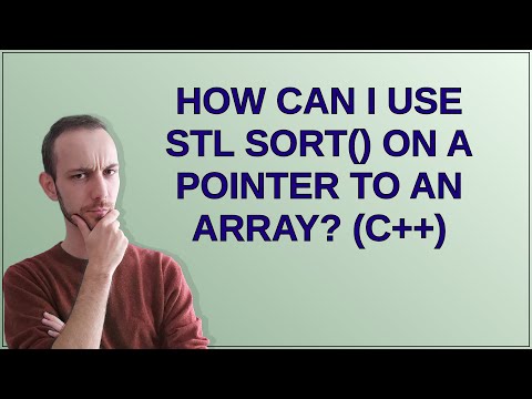 How can I use STL sort() on a pointer to an array? (C++)