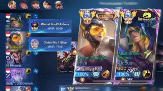 Nyobain Duo Ranked Bareng Top Global Aldous‼️”Dheyr” Squad Dewa Satu Hero😱 - Mobile Legends