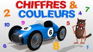 Foufou - Chiffres/Couleurs avec voitures Courses (Learn Numbers/Colors with Racing Cars for Kids) 4k