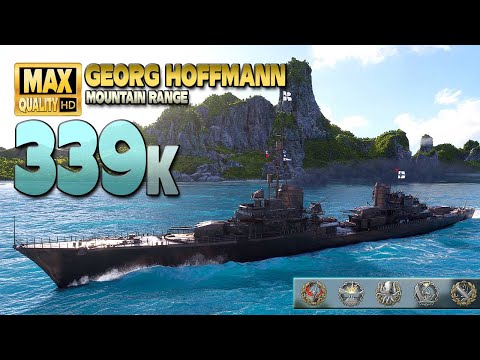 Destroyer &quot;Georg Hoffmann&quot; dominates on map Mountain Range - World of Warships