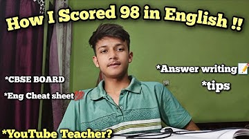 HOW I GOT 98/100 in ENGLISH | CBSE BOARD EXAM 📝 | cbse class 12