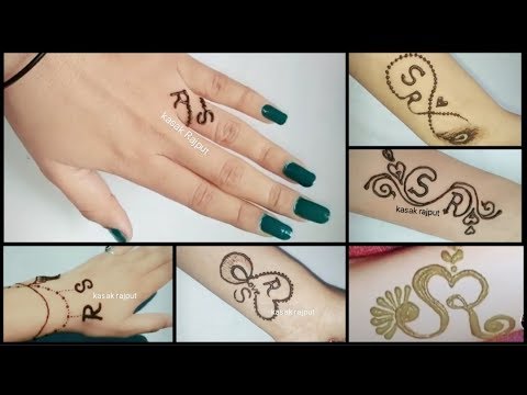 R S Letters Mehndi Design For Hand Tattoo Mehndi Design Youtube