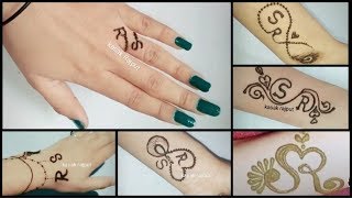 R S Letters Mehndi Design For Hand Tattoo Mehndi Design Youtube