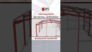 Thi công hạng mục móng và hệ giằng gia cố khung công trình nhà xưởng khung thép 500m2  #xuhuong