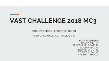 RU-VAST-MC3 Our Solution to VAST Challenge 2018 MC3