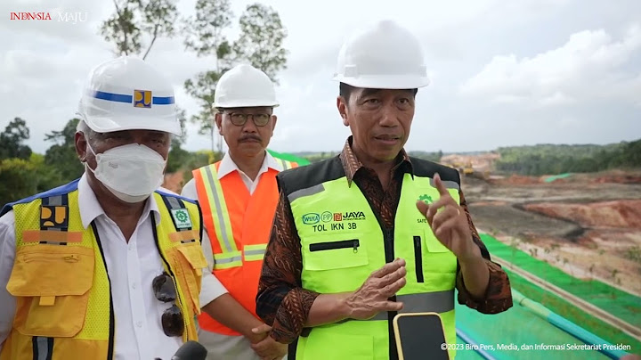 Presiden Jokowi Tinjau Proyek Jalan Tol Kawasan Inti IKN, Balikpapan, Rabu (22/2)