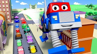Carl der Super Truck - Der hüpfende Lastwagen - Autopolis 🚒 Lastwagen Zeichentrickfilme für Kinder