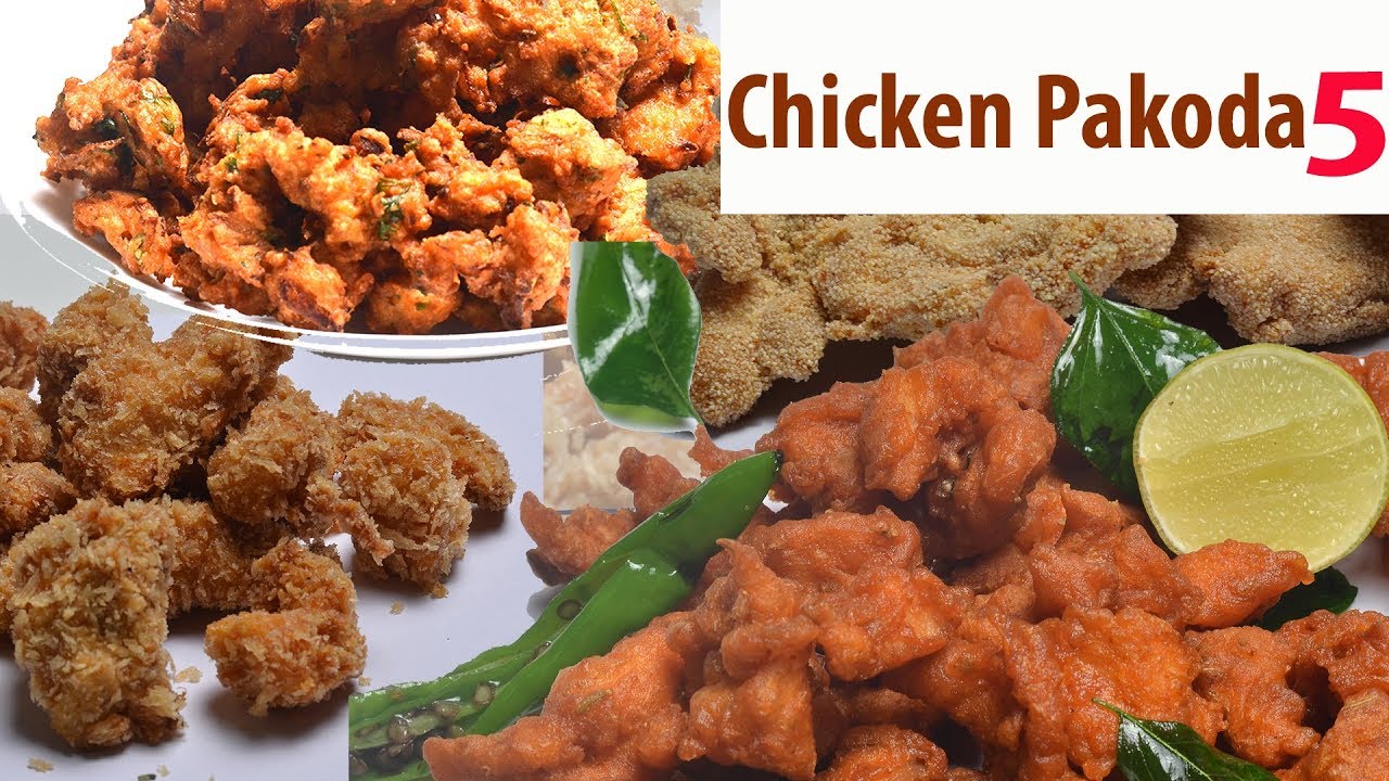 Chicken Fry And Roast Recipes 62 - Chicken Pakoda Five Types - Chicken 65 Pakodi Style - Chicken Fry | Vahchef - VahRehVah