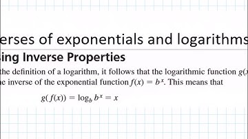 Finding the Inverse of an Exponential Function (video 1)