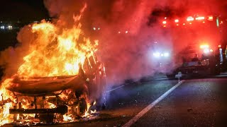Vehicle Fire on Highway 99 Sandrini Road Off-Ramp