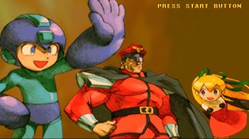 Marvel vs Capcom 2 Arcade Mode Gameplay Megaman, Roll, M Bison PS 2