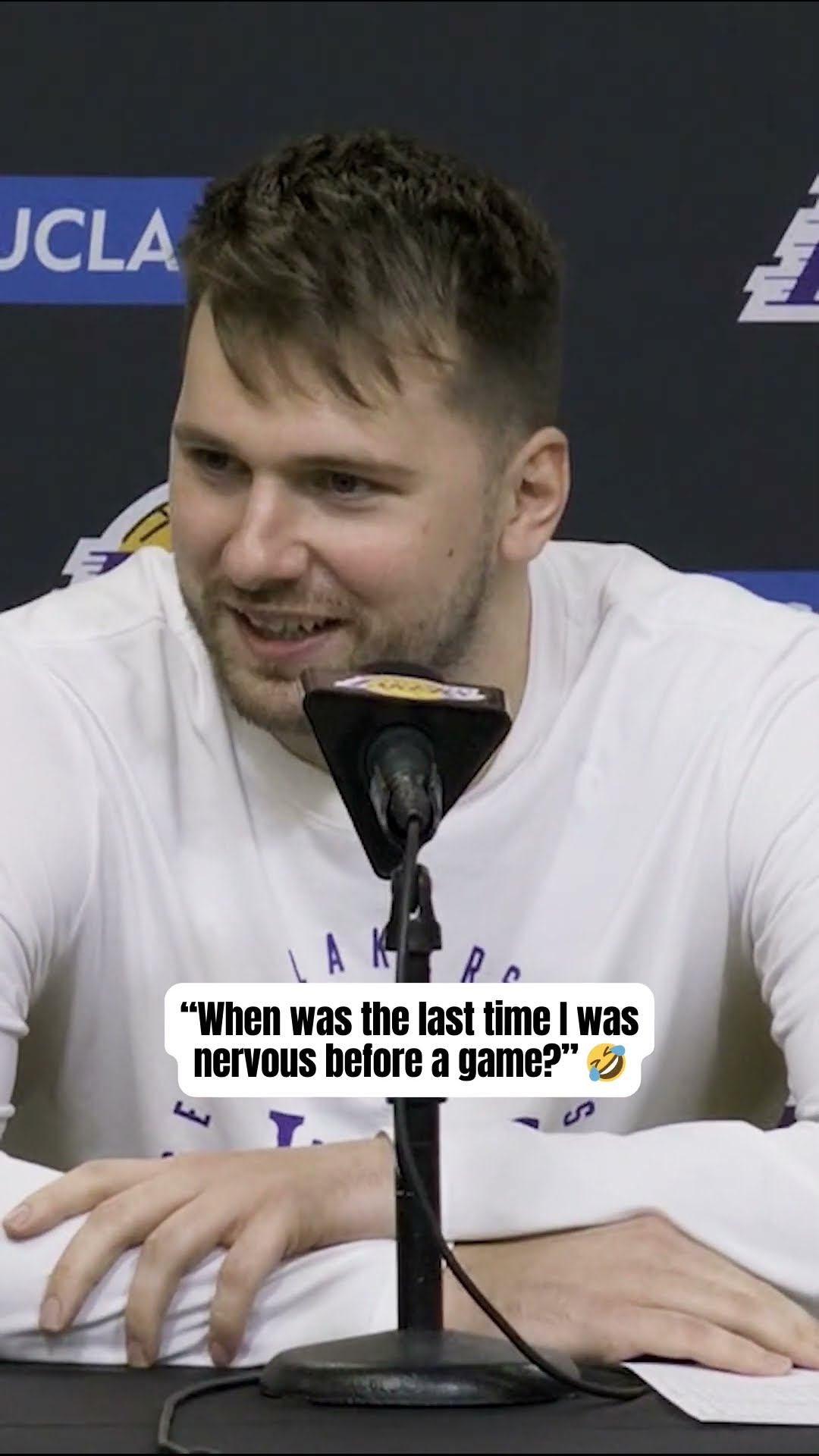 Luka joked about his nerves before his Lakers debut ?