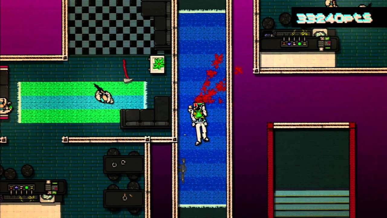 Hotline Miami A+ Rank on Chapter Eight Push It Using Carl