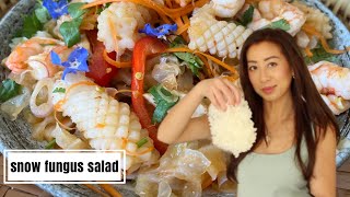 How to make SNOW FUNGUS SALAD | Yum Talay | House of X Tia