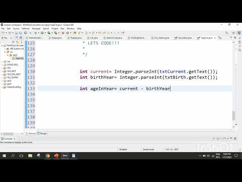 How to create an Age Calculator in Eclipse IDE (2022-06) using JFrame. (Part 2)
