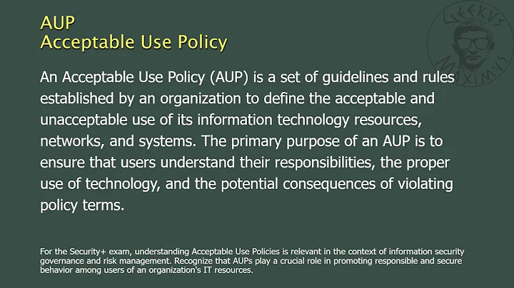 AUP - Acceptable Use Policy