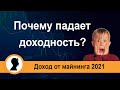 Почему упал доход от майнинга? Доход от майнинга 2021.