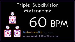 Triple subdivision metronome at 60 BPM MetronomeBot