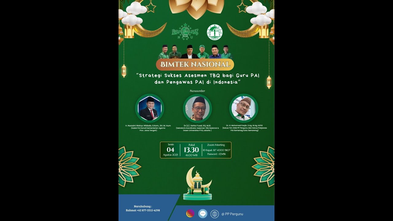 Strategi Sukses Asesmen TBQ bagi Guru PAI dan Pengawas PAI di Indonesia