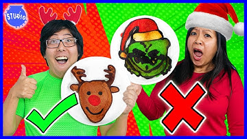 CHRISTMAS PANCAKE ART CHALLENGE! Learn How To Do DIY Pancake Art