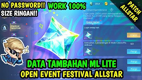 Data Open Event Festival AllStar Terbaru Patch AllStar | Data Tambahan ml lite