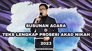 SUSUNAN ACARA & TEKS LENGKAP PROSESI AKAD NIKAH 2023