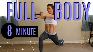 8 Minute FULL BODY HIIT Workout for Women (FAST!)