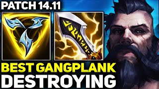 RANK 1 BEST GANGPLANK SHOWS HOW TO DESTROY! (PATCH 14.11) | League of Legends